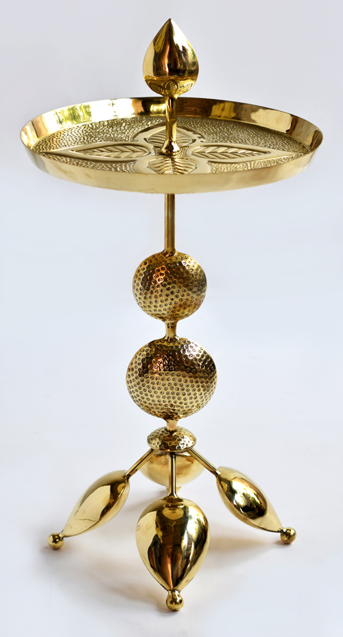 Tulsi Table Sahil & Sarthak Handmade Brass Furniture 